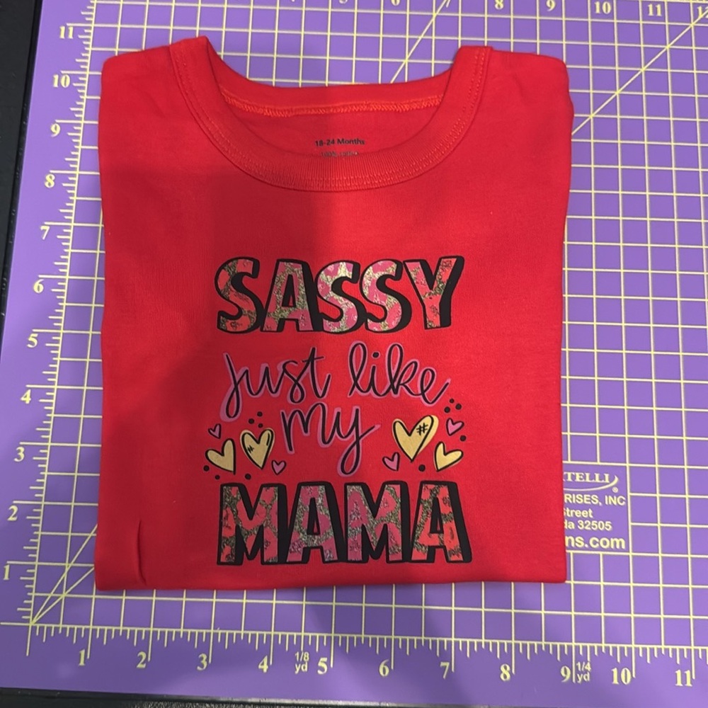 Red 'Sassy Just Like My Mama' T-Shirt
